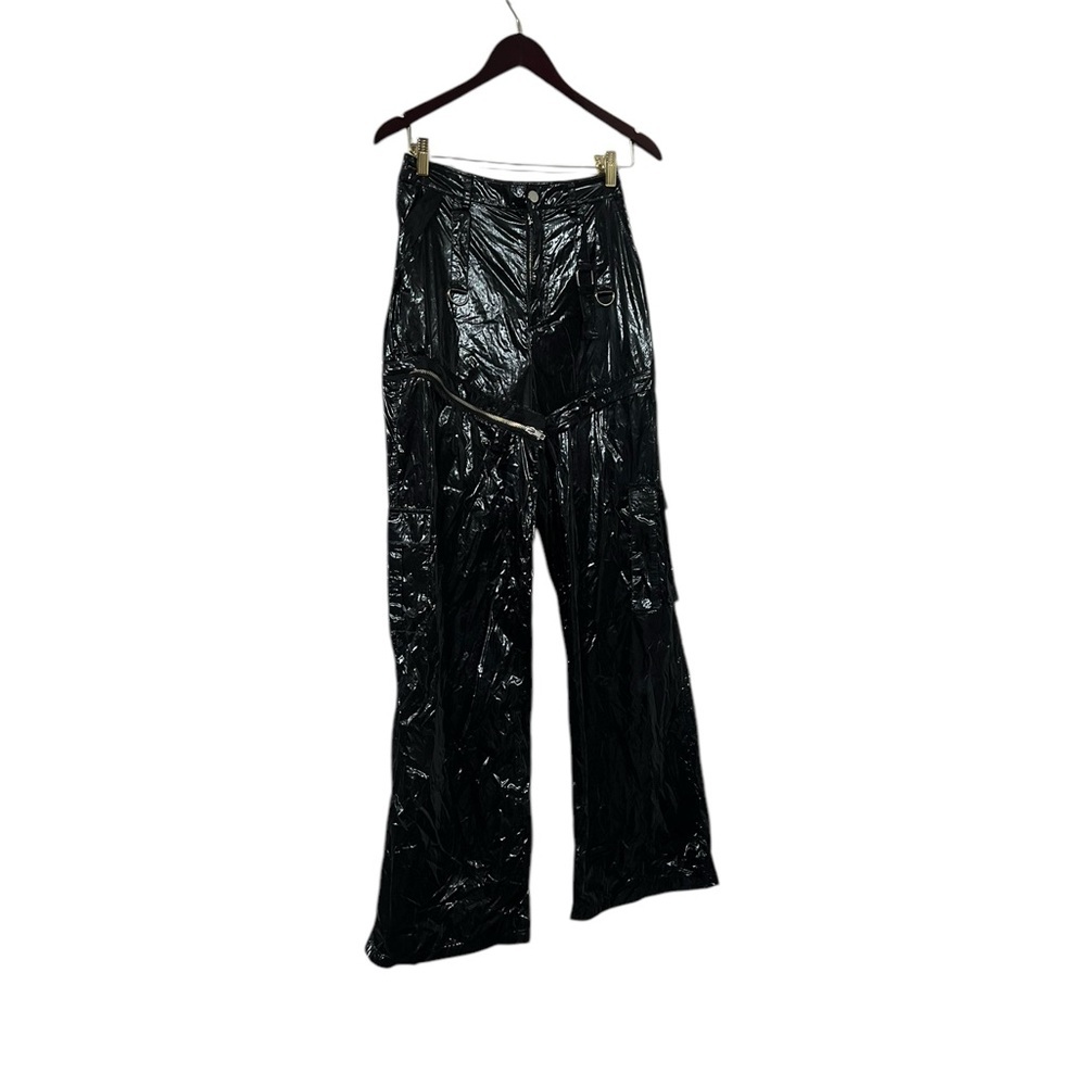 POSTER GIRL High Waisted Cargo Nylon Pants Trousers